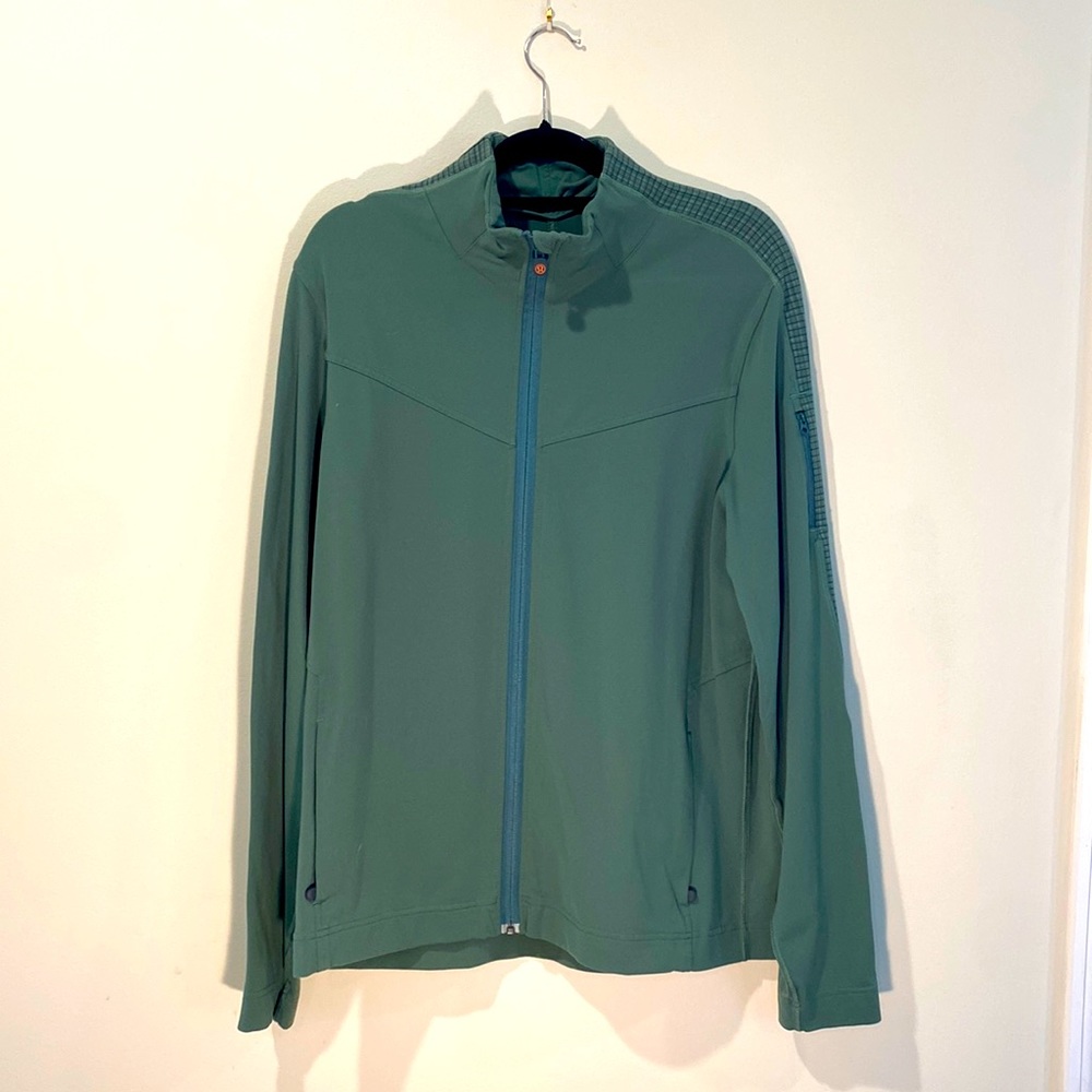 Mens Green lulu-lemon Zip-Up Jacket